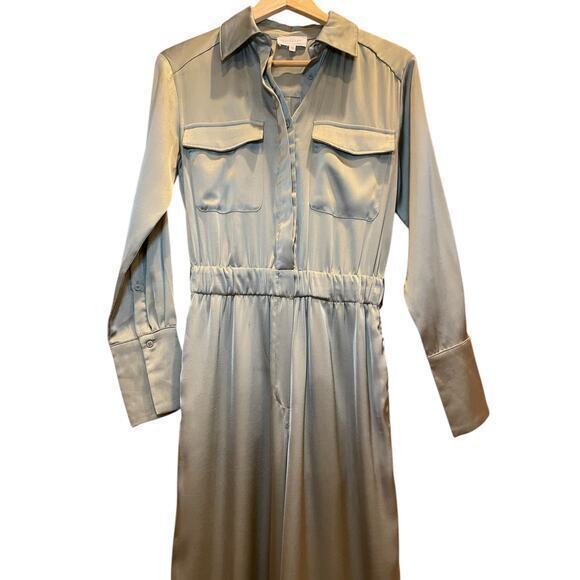 Nordstrom Brand, MELLODAY Long Sleeve Stain Utility Jumpsuit in Olive Size Small - Picture 11 of 13